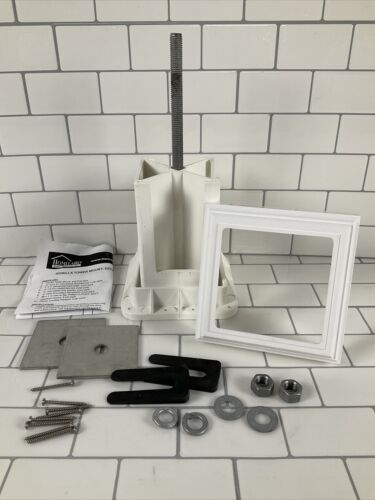Homeland Vinyl 4" x 4" Gorilla Tower Mount Kit, w/ skirt, PM44GORW, white (6922772316343)